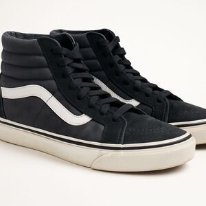 Vans Hi-Top Black and Checkerboard (Unisex)  Sneakers